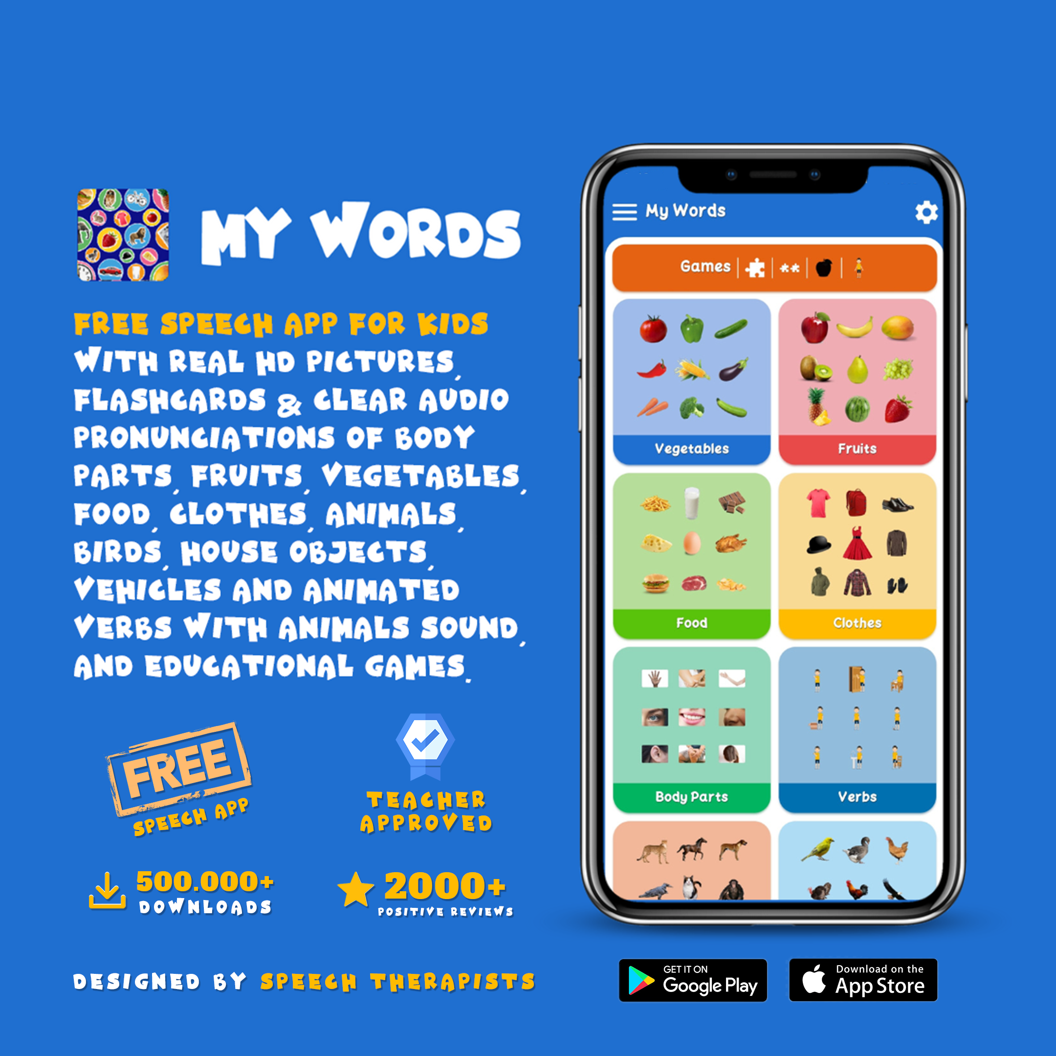My Words App Mockup